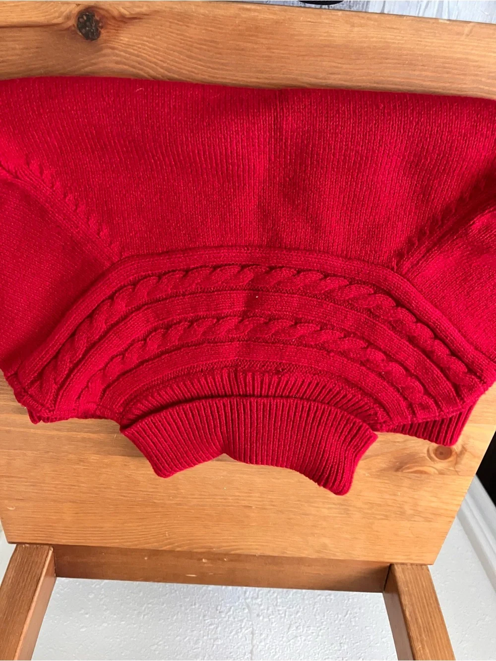 Gymboree Red Short-Sleeve Turtleneck Sweater with Black & White Yoke Accents